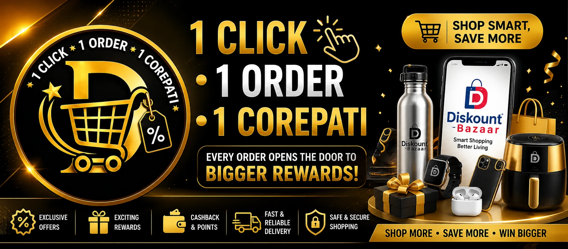 🛒 1 Click • 1 Order • 1 Corepati Every Order Opens the Door to Bigger Rewards. Shop Smart, Save More, and Make Every Purchase Count!