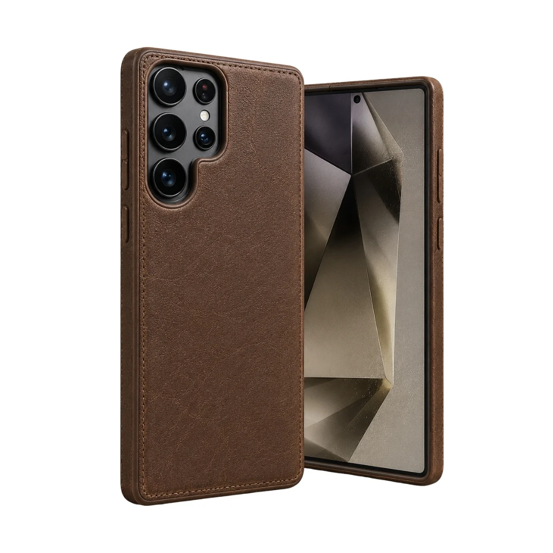 Samsung Galaxy S25 Ultra 5G Premium Leather Case - BROWN