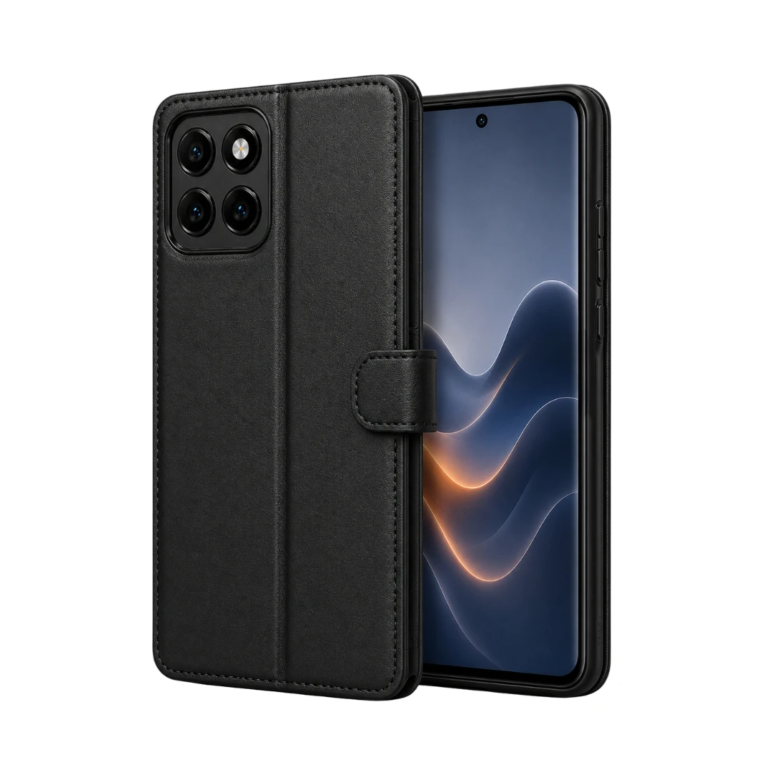 Motorola Edge 60 Fusion 5G Premium Leather Wallet Flip Case - Black