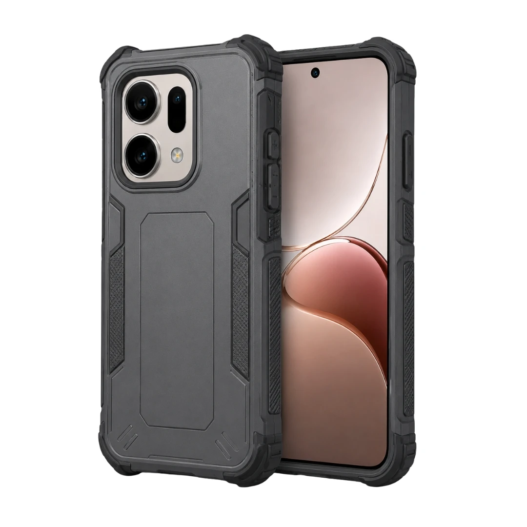 Oppo Find X9s Crystal Clear Rugged Military Grade Back Cover - Black